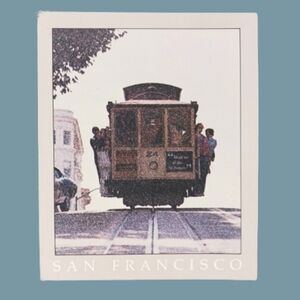 Vintage Cable Car Photograph Sepia Print, San Francisco California, Ed Cooper